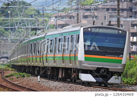 東海道本線 真鶴 JR東日本 E233系3000番台 E51編成(国府津) 東海道本線 真鶴 JR東日本 E233系3000番台 E51編成(国府津) 126410469