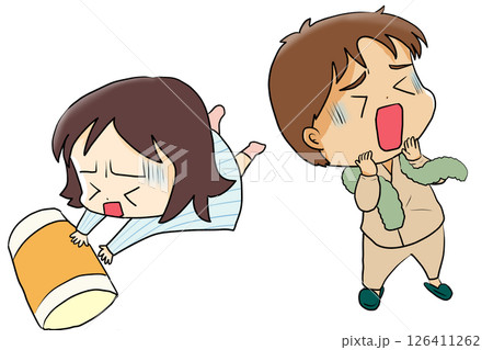 憤懣やるかたなく叫ぶ男女 126411262