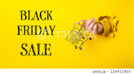 The image has a yellow background and a yellow and black color scheme 126411903