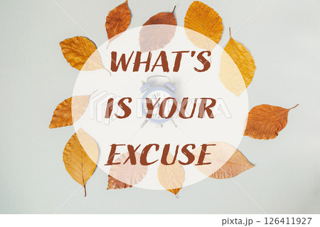Clock is surrounded by leaves Clock is surrounded by leaves 126411927