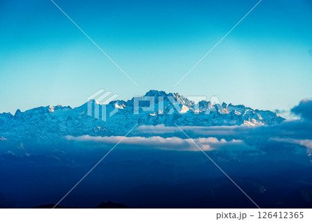 Snow-capped Mountain Peak. Picos de Europa 126412365