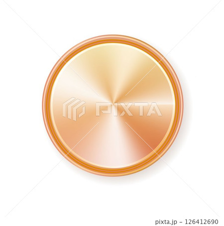 Medals logo. Round awards in gold, silver and bronze metallic colors coin. Vector Medals logo. Round awards in gold, silver and bronze metallic colors coin. Vector 126412690