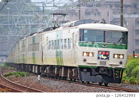 東海道本線　真鶴　JR東日本　185系　C1編成（大宮）　踊り子 126412993