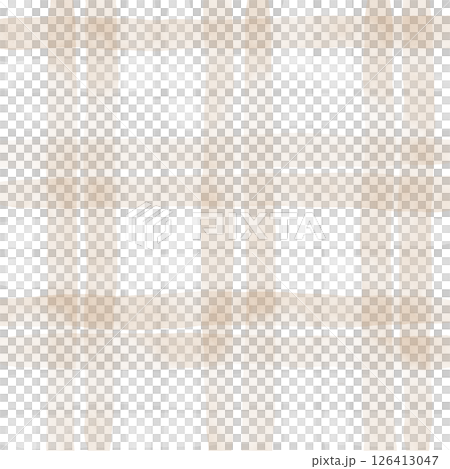 Brown Beige Plaid Tartan Gingham Check Hand Drawn Background Pattern Overlay 126413047