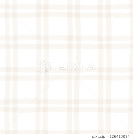 Brown Beige Plaid Tartan Gingham Check Hand Drawn Background Pattern Overlay Brown Beige Plaid Tartan Gingham Check Hand Drawn Background Pattern Overlay 126413054