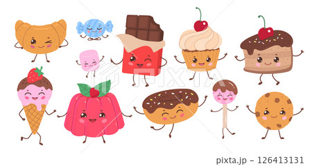 Cute kawaii sweets collection 126413131