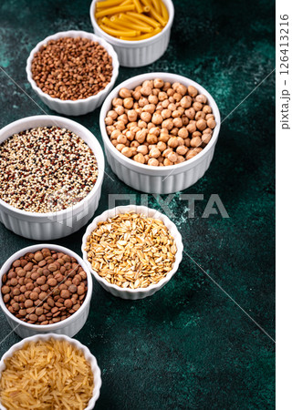 Various gluten free cereals and groats Various gluten free cereals and groats 126413216