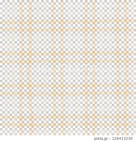 Orange Brown Beige Plaid Gingham Check Hand Drawn Background Pattern Overlay 126413230