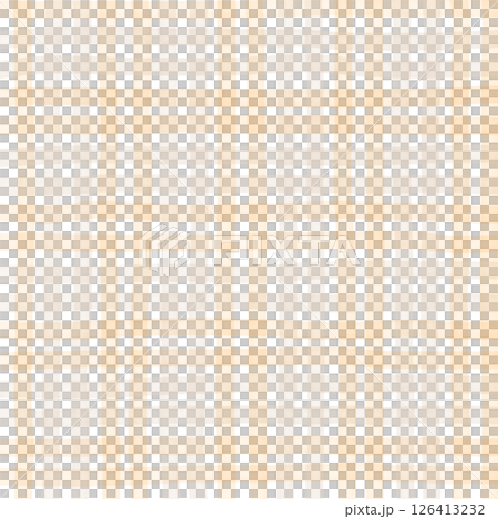 Orange Brown Beige Plaid Gingham Check Hand Drawn Background Pattern Overlay 126413232