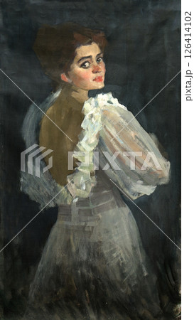 oil painting, portrait, handmade drawing 126414102