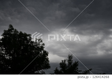 Pastel Gray Cloudy Sky Background 126414268