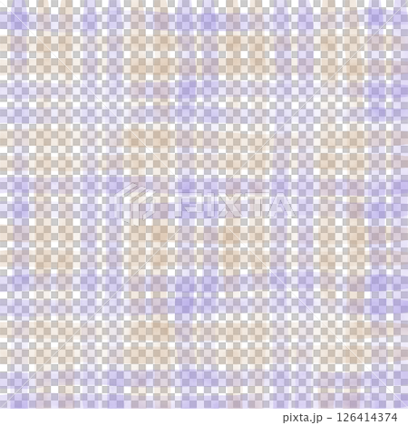 Purple Brown Beige Plaid Gingham Check Hand Drawn Background Pattern Overlay 126414374