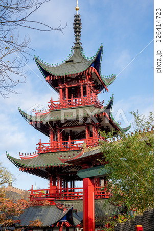 The Japanese Pagoda in Tivoli Gardens 126414723