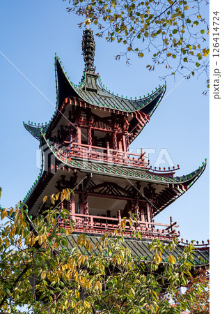 The Japanese Pagoda in Tivoli Gardens 126414724