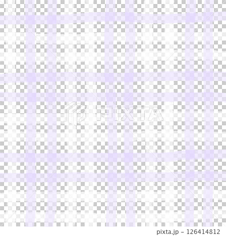 Purple White Plaid Gingham Check Hand Drawn Background Pattern Overlay 126414812