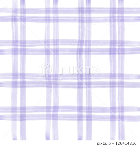 Purple White Plaid Gingham Check Hand Drawn Background Pattern Overlay Purple White Plaid Gingham Check Hand Drawn Background Pattern Overlay 126414816