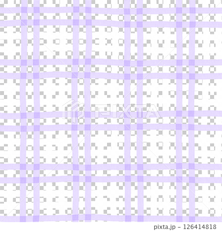Purple White Plaid Gingham Check Hand Drawn Background Pattern Overlay Purple White Plaid Gingham Check Hand Drawn Background Pattern Overlay 126414818