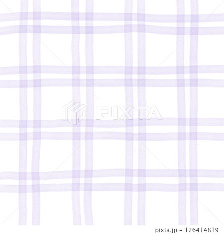 Purple White Plaid Gingham Check Hand Drawn Background Pattern Overlay Purple White Plaid Gingham Check Hand Drawn Background Pattern Overlay 126414819