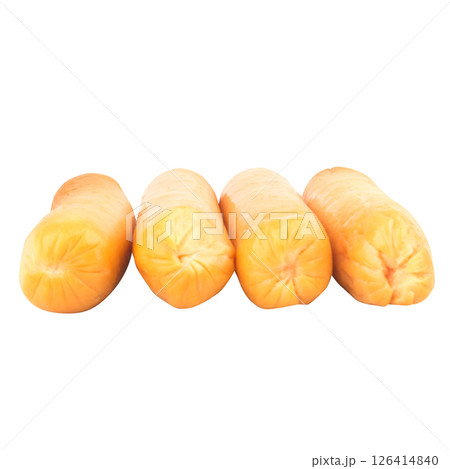 sausage isolated on white background pile sausage isolated on white background pile 126414840