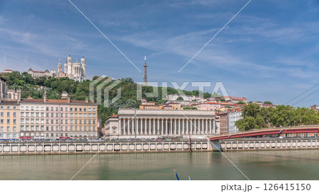 Timelapse hyperlapse of the Lyon Court of Appeal, a neo-classical courthouse at Place Duquaire in Lyon's 5th arrondissement. France Timelapse hyperlapse of the Lyon Court of Appeal, a neo-classical courthouse at Place Duquaire in Lyon's 5th arrondissement. France 126415150