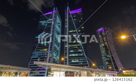 Modern skyscrapers on the Olaya street timelapse. Riyadh, Saudi Arabia Modern skyscrapers on the Olaya street timelapse. Riyadh, Saudi Arabia 126415162