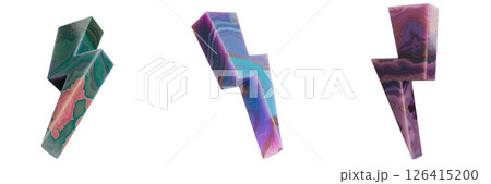 Geometric Lightning Textures in Multicolor Marble and Stone Finish Geometric Lightning Textures in Multicolor Marble and Stone Finish 126415200