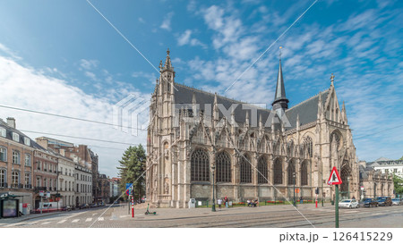 Church of Our Lady of Victories at the Sablon timelapse hyperlapse in Brussels, Belgium. Church of Our Lady of Victories at the Sablon timelapse hyperlapse in Brussels, Belgium. 126415229