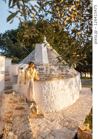 Walking Past a Trullo in Puglia 126415475
