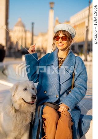 Tossing Coin by St Peter Fountain 126415656