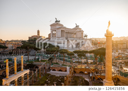 Capitoline Hill and Altare della Patria at Sunset 126415856