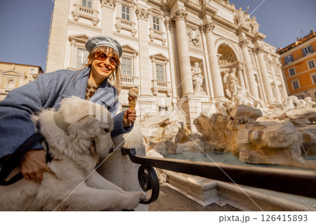 Trevi Selfie and Gelato 126415893