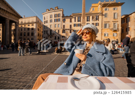 Morning Coffee at the Pantheon Morning Coffee at the Pantheon 126415985