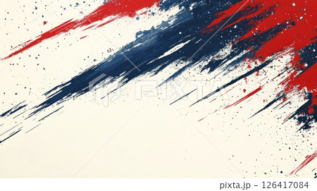 Abstract paint splatter background, red and blue diagonal brushstrokes Abstract paint splatter background, red and blue diagonal brushstrokes 126417084