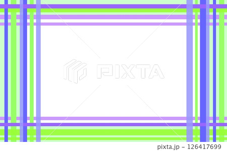 格子模様　フレーム　ホワイトスペース　グリーン 126417699