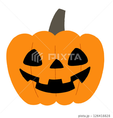 手描きのハロウィンかぼちゃのイラスト(ジャック・オ・ランタン) 手描きのハロウィンかぼちゃのイラスト(ジャック・オ・ランタン) 126418828