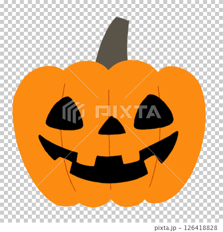 手描きのハロウィンかぼちゃのイラスト(ジャック・オ・ランタン) 手描きのハロウィンかぼちゃのイラスト(ジャック・オ・ランタン) 126418828