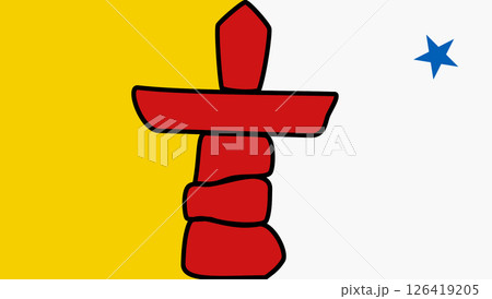 Nunavut Territories Canada flag background illustration 126419205