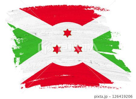 Burundi flag background paint splash brushstroke Burundi flag background paint splash brushstroke 126419206