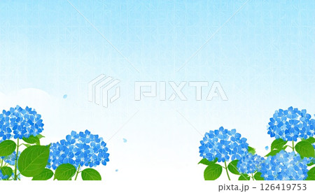 《AI画像》紫陽花の水彩画の背景素材 126419753