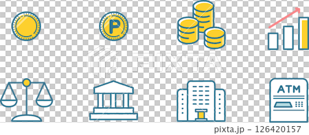 お金に関わるアイコンセット② お金に関わるアイコンセット② 126420157