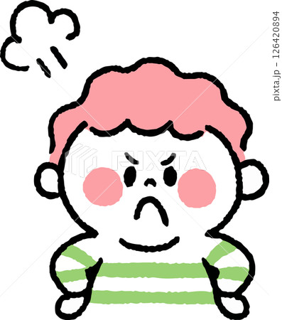 怒っている男の子 126420894