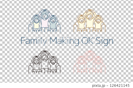 Family making OK sign Family making OK sign 126421145
