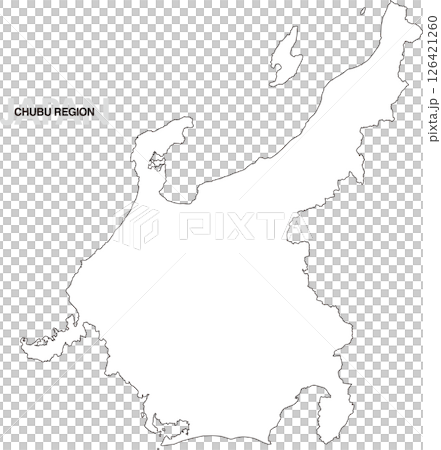 中部地區無縣界空白地圖 126421260