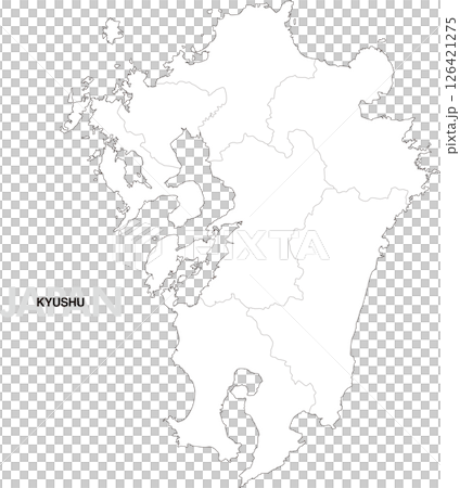 九州空白地圖（含縣界） 126421275