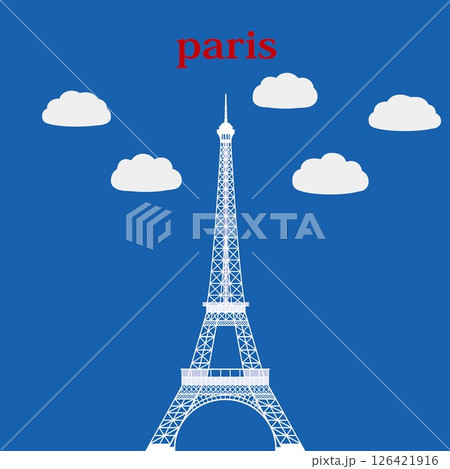エッフェル塔　tour eiffel　パリ　paris　雲 126421916