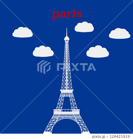 エッフェル塔 tour eiffel パリ paris 雲 エッフェル塔 tour eiffel パリ paris 雲 126421919