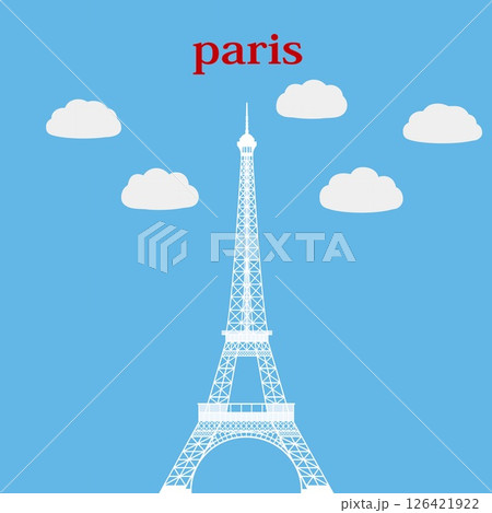 エッフェル塔　tour eiffel　パリ　paris　雲 126421922
