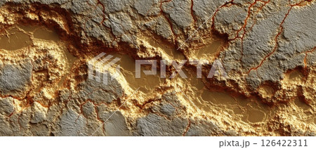 Abstract Gold And Silver Metallic Texture Background 126422311