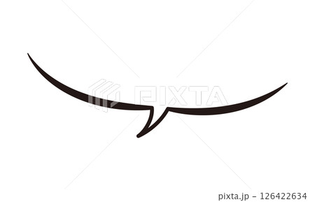 手書き風太さ変動ベクター単体吹き出し13 126422634