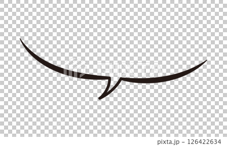 手書き風太さ変動ベクター単体吹き出し13 126422634